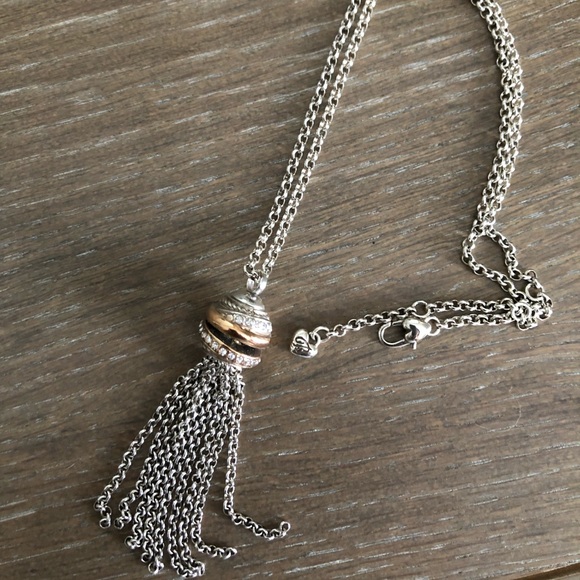 NWOT Brighton round pendant with fringe and chain - Picture 1 of 5